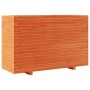 Jardinera madera maciza de pino marrón cera 110x40x72 cm de vidaXL, Maceteros y jardineras - Ref: Foro24-3282641, Precio: 277...