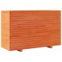 Jardinera madera maciza de pino marrón cera 110x40x72 cm de vidaXL, Maceteros y jardineras - Ref: Foro24-3282641, Precio: 277...