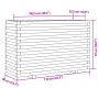Jardinera madera maciza de pino marrón cera 110x40x72 cm de vidaXL, Maceteros y jardineras - Ref: Foro24-3282641, Precio: 277...