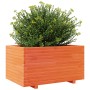 Jardinera madera maciza de pino marrón cera 90x60x49,5 cm de vidaXL, Maceteros y jardineras - Ref: Foro24-3282566, Precio: 20...