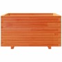 Jardinera madera maciza de pino marrón cera 90x60x49,5 cm de vidaXL, Maceteros y jardineras - Ref: Foro24-3282566, Precio: 20...