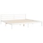 Estructura cama de matrimonio con cabecero madera maciza blanco de vidaXL, Camas y somieres - Ref: Foro24-3194587, Precio: 16...