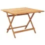 Set de comedor jardín 5 pzas tela madera maciza estampado hojas de vidaXL, Conjuntos de jardín - Ref: Foro24-3281836, Precio:...