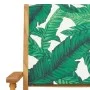 Set de comedor jardín 5 pzas tela madera maciza estampado hojas de vidaXL, Conjuntos de jardín - Ref: Foro24-3281836, Precio:...