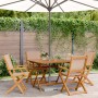 Set de comedor de jardín 5 pzas tela madera maciza gris taupe de vidaXL, Conjuntos de jardín - Ref: Foro24-3281834, Precio: 4...