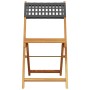 Set de comedor de jardín 5 pzas ratán PE madera maciza negro de vidaXL, Conjuntos de jardín - Ref: Foro24-3281766, Precio: 26...