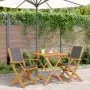 Juego de bistro de 3 piezas tela y madera maciza antracita de vidaXL, Conjuntos de jardín - Ref: Foro24-3281881, Precio: 177,...