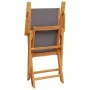 Juego de bistro de 3 piezas tela y madera maciza antracita de vidaXL, Conjuntos de jardín - Ref: Foro24-3281881, Precio: 177,...