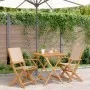 Juego de bistro de 3 piezas tela y madera maciza bej de vidaXL, Conjuntos de jardín - Ref: Foro24-3281883, Precio: 200,81 €, ...
