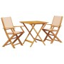 Juego de bistro de 3 piezas tela y madera maciza bej de vidaXL, Conjuntos de jardín - Ref: Foro24-3281883, Precio: 204,10 €, ...