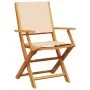 Juego de bistro de 3 piezas tela y madera maciza bej de vidaXL, Conjuntos de jardín - Ref: Foro24-3281883, Precio: 200,81 €, ...