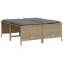 Juego de sofás jardín con cojines 5 pzas ratán sintético beige de vidaXL, Conjuntos de jardín - Ref: Foro24-3261542, Precio: ...
