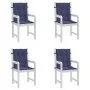 Cojines para silla con respaldo bajo 4 uds tela azul marino de vidaXL, Cojines para sillas y sofás - Ref: Foro24-378681, Prec...