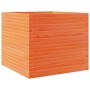 Jardinera madera maciza de pino marrón cera 80x80x68,5 cm de vidaXL, Maceteros y jardineras - Ref: Foro24-3282481, Precio: 26...