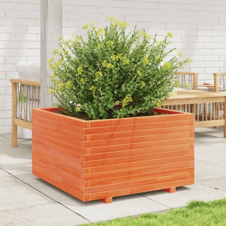 Jardinera madera maciza de pino marrón cera 80x80x49,5 cm de vidaXL, Maceteros y jardineras - Ref: Foro24-3282531, Precio: 21...
