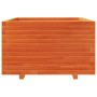 Jardinera madera maciza de pino marrón cera 80x80x49,5 cm de vidaXL, Maceteros y jardineras - Ref: Foro24-3282531, Precio: 21...