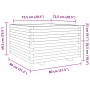 Jardinera madera maciza de pino marrón cera 80x80x49,5 cm de vidaXL, Maceteros y jardineras - Ref: Foro24-3282531, Precio: 21...