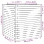Jardinera de madera maciza de pino 60x60x68,5 cm de vidaXL, Maceteros y jardineras - Ref: Foro24-3282469, Precio: 167,80 €, D...
