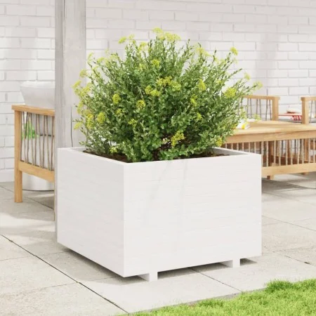 Jardinera madera maciza de pino blanco 70x70x49,5 cm de vidaXL, Maceteros y jardineras - Ref: Foro24-3282525, Precio: 182,47 ...