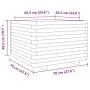 Jardinera madera maciza de pino blanco 70x70x49,5 cm de vidaXL, Maceteros y jardineras - Ref: Foro24-3282525, Precio: 182,47 ...