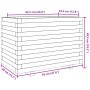 Jardinera madera maciza de abeto Douglas 70x40x49,5 cm de vidaXL, Maceteros y jardineras - Ref: Foro24-3282552, Precio: 130,2...