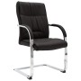 Silla de oficina voladiza de cuero sintético negra de vidaXL, Sillas de oficina - Ref: Foro24-289341, Precio: 136,81 €, Descu...