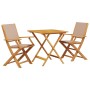 Juego de bistro de 3 piezas tela y madera maciza taupe de vidaXL, Conjuntos de jardín - Ref: Foro24-3281882, Precio: 207,13 €...