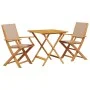 Juego de bistro de 3 piezas tela y madera maciza taupe de vidaXL, Conjuntos de jardín - Ref: Foro24-3281882, Precio: 194,51 €...