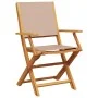 Juego de bistro de 3 piezas tela y madera maciza taupe de vidaXL, Conjuntos de jardín - Ref: Foro24-3281882, Precio: 194,51 €...