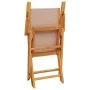Juego de bistro de 3 piezas tela y madera maciza taupe de vidaXL, Conjuntos de jardín - Ref: Foro24-3281882, Precio: 194,51 €...
