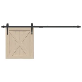 Mini-Schiebetüren-Set aus schwarzem Karbonstahl, 122 cm von vidaXL, DIY-Zubehör - Ref: Foro24-352306, Preis: 25,80 €, Rabatt: %