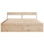 Estructura de cama con cajones madera maciza de pino 180x200 cm de vidaXL, Camas y somieres - Ref: Foro24-3282339, Precio: 29...