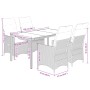 Set comedor de jardín 5 pzas con cojines ratán sintético beige de vidaXL, Conjuntos de jardín - Ref: Foro24-3276802, Precio: ...