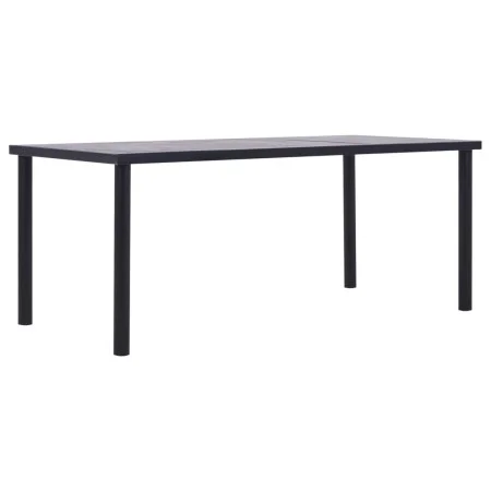 Black MDF and concrete gray dining table 200x100x75 cm by vidaXL, Kitchen and dining tables - Ref: Foro24-281861, Price: 221,...