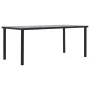 Black MDF and concrete gray dining table 200x100x75 cm by vidaXL, Kitchen and dining tables - Ref: Foro24-281861, Price: 221,...