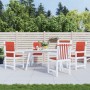 Cojines silla respaldo bajo 4 ud tela rojo melange 100x50x4 cm de vidaXL, Cojines para sillas y sofás - Ref: Foro24-4002464, ...