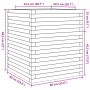 Jardinera madera maciza de pino blanco 60x60x68,5 cm de vidaXL, Maceteros y jardineras - Ref: Foro24-3282470, Precio: 203,86 ...