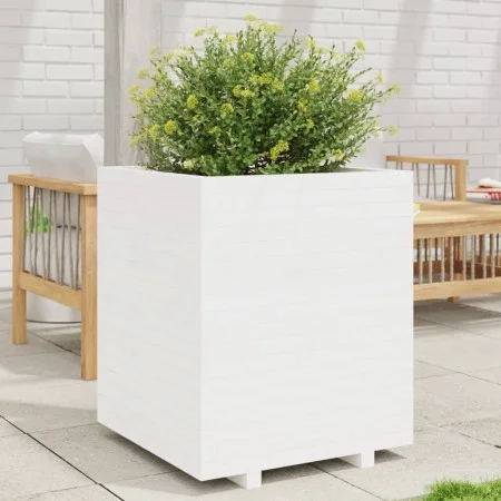Jardinera madera maciza de pino blanco 60x60x72,5 cm de vidaXL, Maceteros y jardineras - Ref: Foro24-3282580, Precio: 220,63 ...