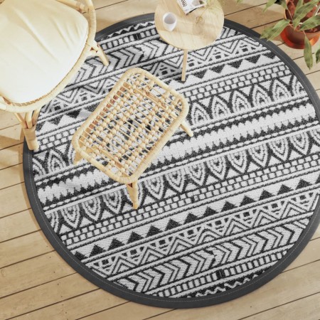Alfombra de exterior PP negro Ø160 cm de vidaXL, Protectores para exterior - Ref: Foro24-368515, Precio: 32,20 €, Descuento: %