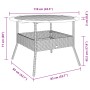 Mesa de jardín superficie de madera ratán PE gris Ø110x71 cm de vidaXL, Mesas de jardín - Ref: Foro24-368626, Precio: 157,06 ...