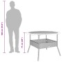Mesa de jardín superficie de madera ratán PE gris Ø110x71 cm de vidaXL, Mesas de jardín - Ref: Foro24-368626, Precio: 157,06 ...
