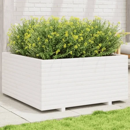 Jardinera madera maciza de pino blanco 100x100x49,5 cm de vidaXL, Maceteros y jardineras - Ref: Foro24-3282540, Precio: 265,5...