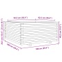 Jardinera madera maciza de pino blanco 100x100x49,5 cm de vidaXL, Maceteros y jardineras - Ref: Foro24-3282540, Precio: 269,0...