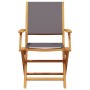 Set de comedor de jardín 5 pzas tela madera maciza antracita de vidaXL, Conjuntos de jardín - Ref: Foro24-3281833, Precio: 33...
