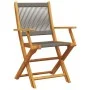 Juego de bistro de 3 piezas polipropileno y madera maciza gris de vidaXL, Conjuntos de jardín - Ref: Foro24-3281878, Precio: ...