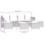 Set comedor de jardín 5 piezas y cojines ratán sintético marrón de vidaXL, Conjuntos de jardín - Ref: Foro24-3261558, Precio:...