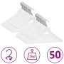 Juego de perchas ropa 50 uds antideslizantes madera dura blanco de vidaXL, Perchas - Ref: Foro24-289915, Precio: 69,61 €, Des...