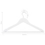 Juego de perchas ropa 50 uds antideslizantes madera dura blanco de vidaXL, Perchas - Ref: Foro24-289915, Precio: 70,48 €, Des...