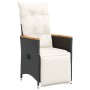 Set de muebles jardín 5 pzas con cojines ratán sintético negro de vidaXL, Conjuntos de jardín - Ref: Foro24-3276833, Precio: ...