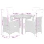 Set de muebles jardín 5 pzas con cojines ratán sintético negro de vidaXL, Conjuntos de jardín - Ref: Foro24-3276833, Precio: ...
